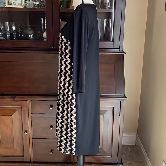 Chico’s Gold & Lace Festive Dress 2.5 - Picture 4 of 9